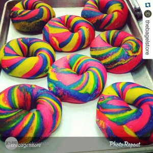 rainbow bagel